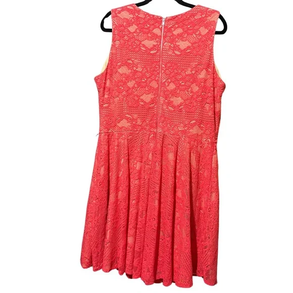 Danny & Nicole Coral Fit and Flare Sleeveless Dress - Picture 4 of 6